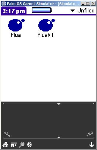 Plua instalado no simulador