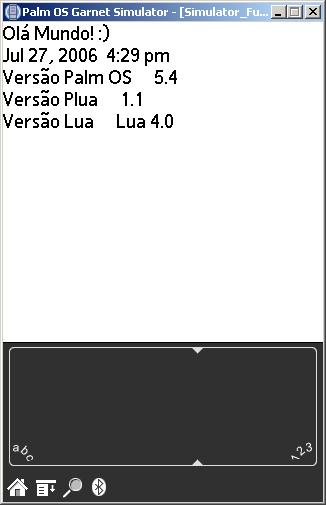 Aplicativo executando