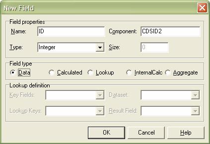 Editor para criar novo TField