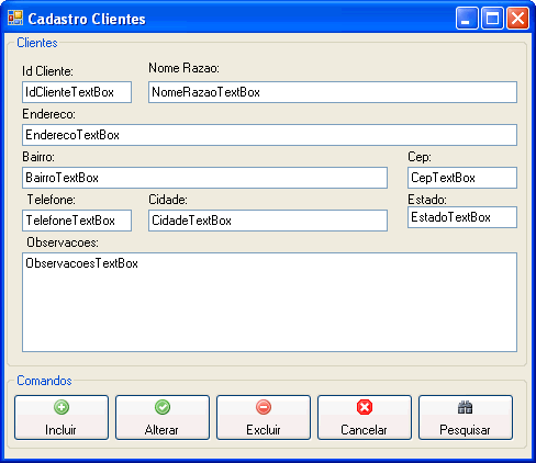 Cadastro de Clientes