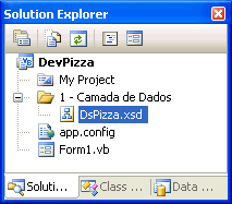 Tela do arquivo DsPizza.xsd