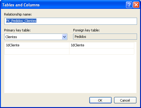 Janela Tables and Colums