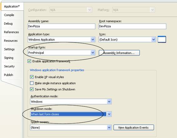 Formulrio da aplicao
