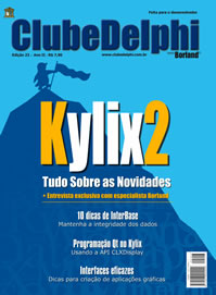 Revista Clube Delphi Edio 23: Kylix 2 promete grande impacto no desenvolvimento Linux